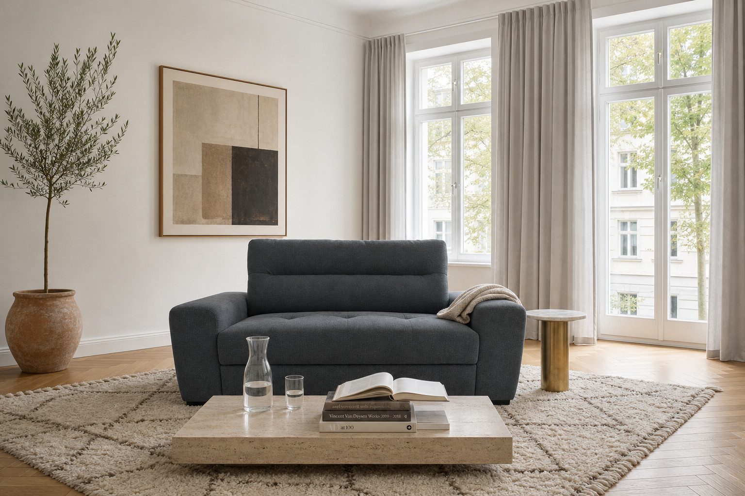 foamnova 2-Sitzer Carlisle, kompakt, für kleine Räume, Breite nur 183 cm, Kompakt für kleine Räume – Made to Order in Europa