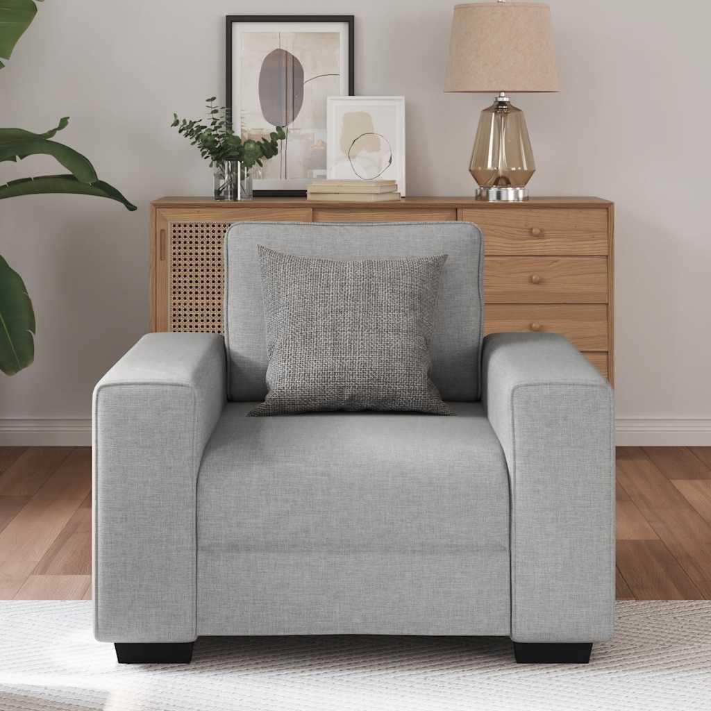 vidaXL Sofa Sessel Wolkengrau 60 cm Stoff, 9 Teile günstig online kaufen