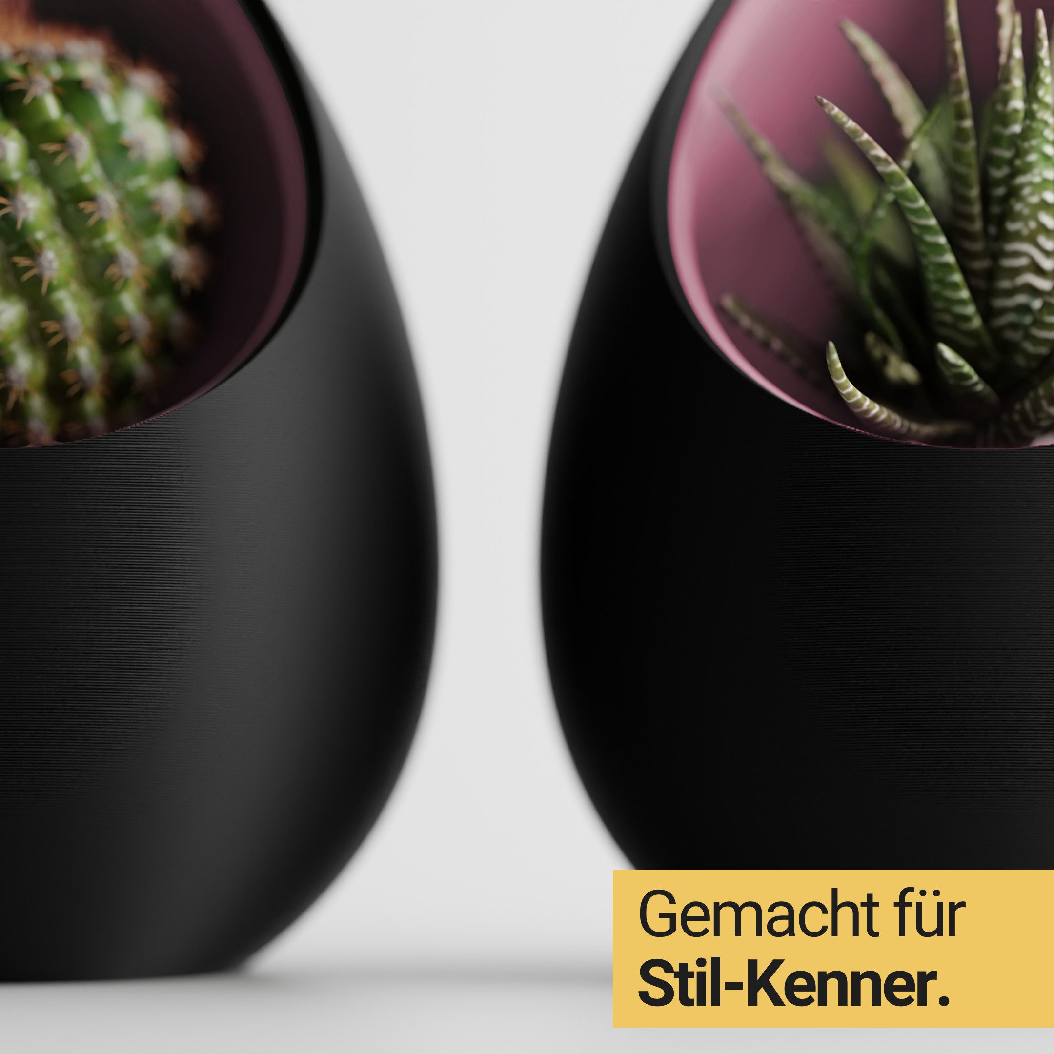 Shapes - Decorations Blumentopf Nuvia Planter – Inspired by the idea of a nest. (Topf und Einsatz), Two-Tone Design