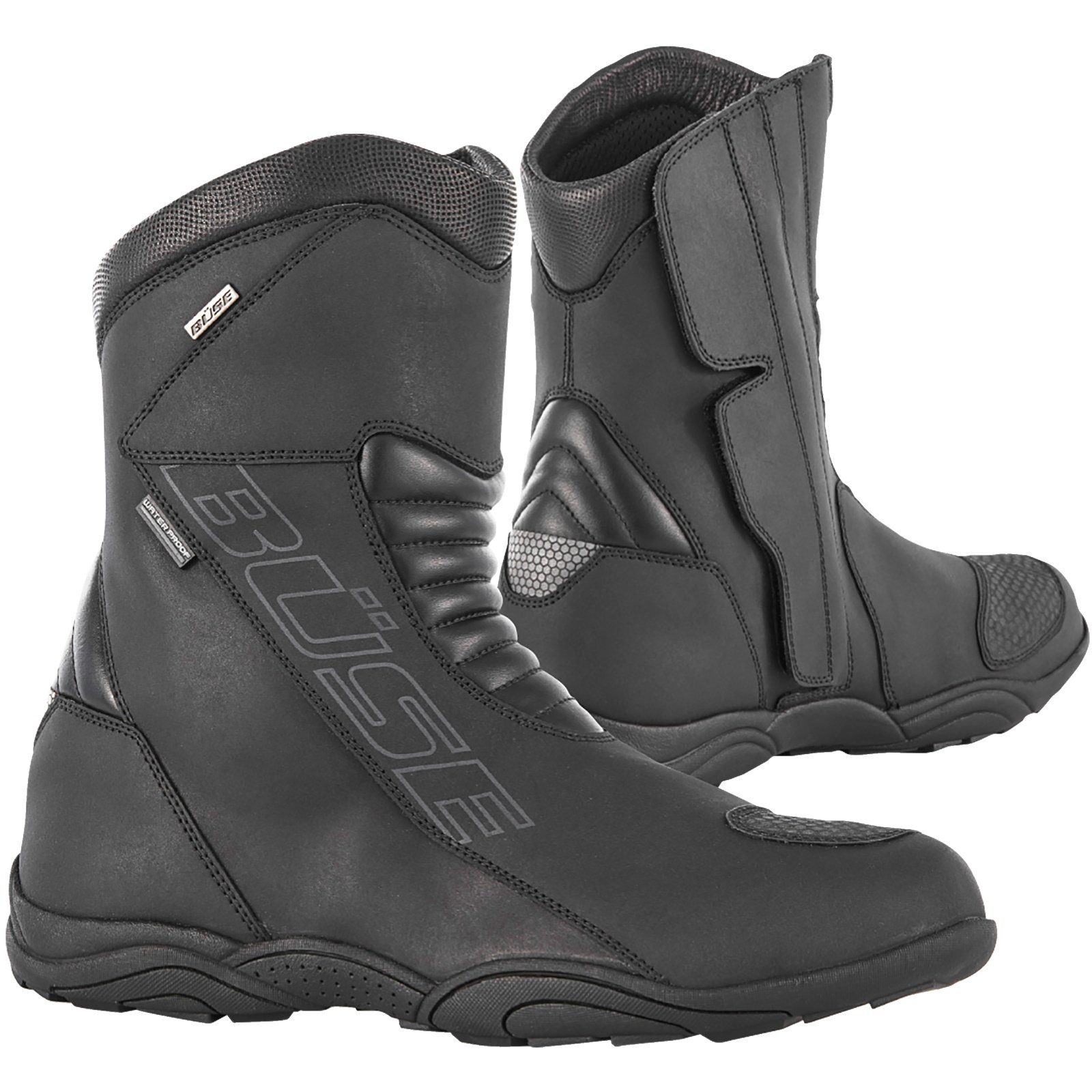 Büse Büse B120 Touringstiefel schwarz Herren 44 Motorradstiefel (Packung, Antistatische und Öl- und Benzinfeste Sohle)