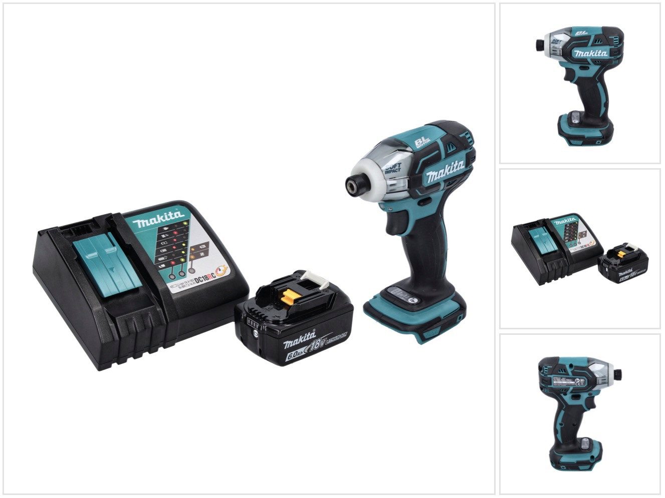 Makita Schlagschrauber Makita DTS 141 RG1 Akku Impulsschrauber 18 V 40 Nm 1/4" Brushless + 1x