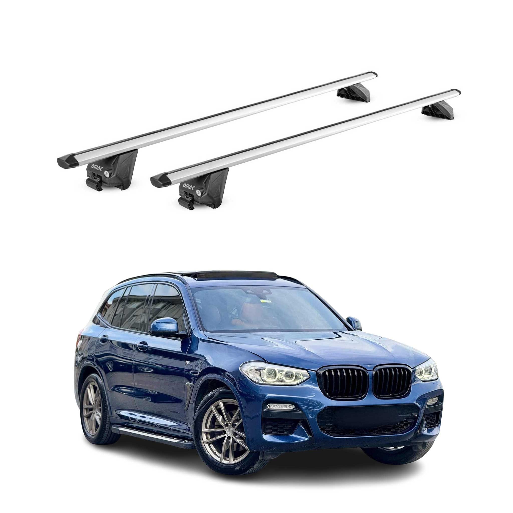 OMAC Dachträger für BMW X3 G01 2018-2025 Silber 2 tlg ABE (2-St), Wasserbeständig,Abnehmbar,Multifunktional,Leichtgewichtig
