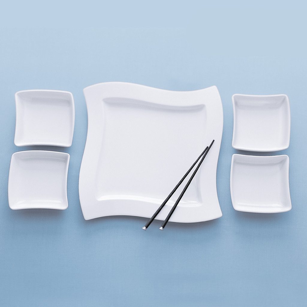 Villeroy & Boch Schale NewWave Schälchen 12 x 12 cm 4er Set, Porzellan, (4x Schale, 4-tlg)
