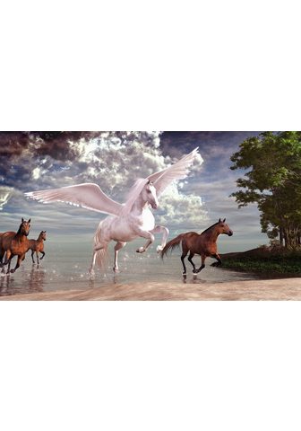 Papermoon Fototapetas »Pegasus ir Pferde« samtig...