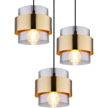 Globo Hängeleuchte Hängeleuchte Hängelampe Pendelleuchte Wohnzimmer 8 Flammig Glas, Rauchglas, modern, ohne Leuchtmittel, Lichtfarbe ist abhängig vom Leuchtmittel, Pendellampe, Schlafzimmer, Esszimmer, Flur, Küche