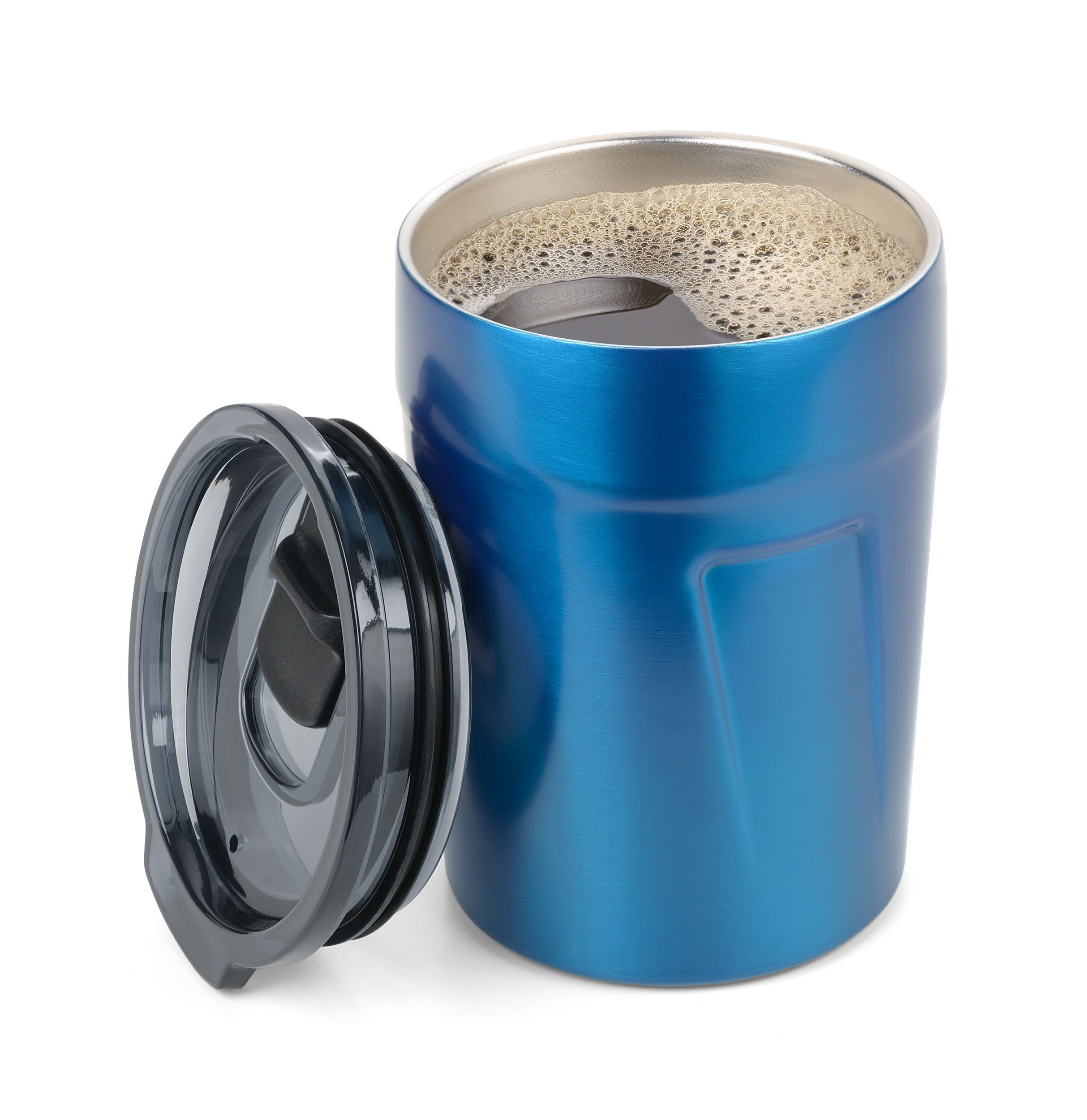 TROIKA Thermobecher ESPRESSO DOPPIO 160 ml – doppelwandiger Mini Coffee to go Becher, Edelstahl, vakuumisoliert, schwappsicher, Edelstahlkörper: 75 % recycelt ( – Bild 2 von 5