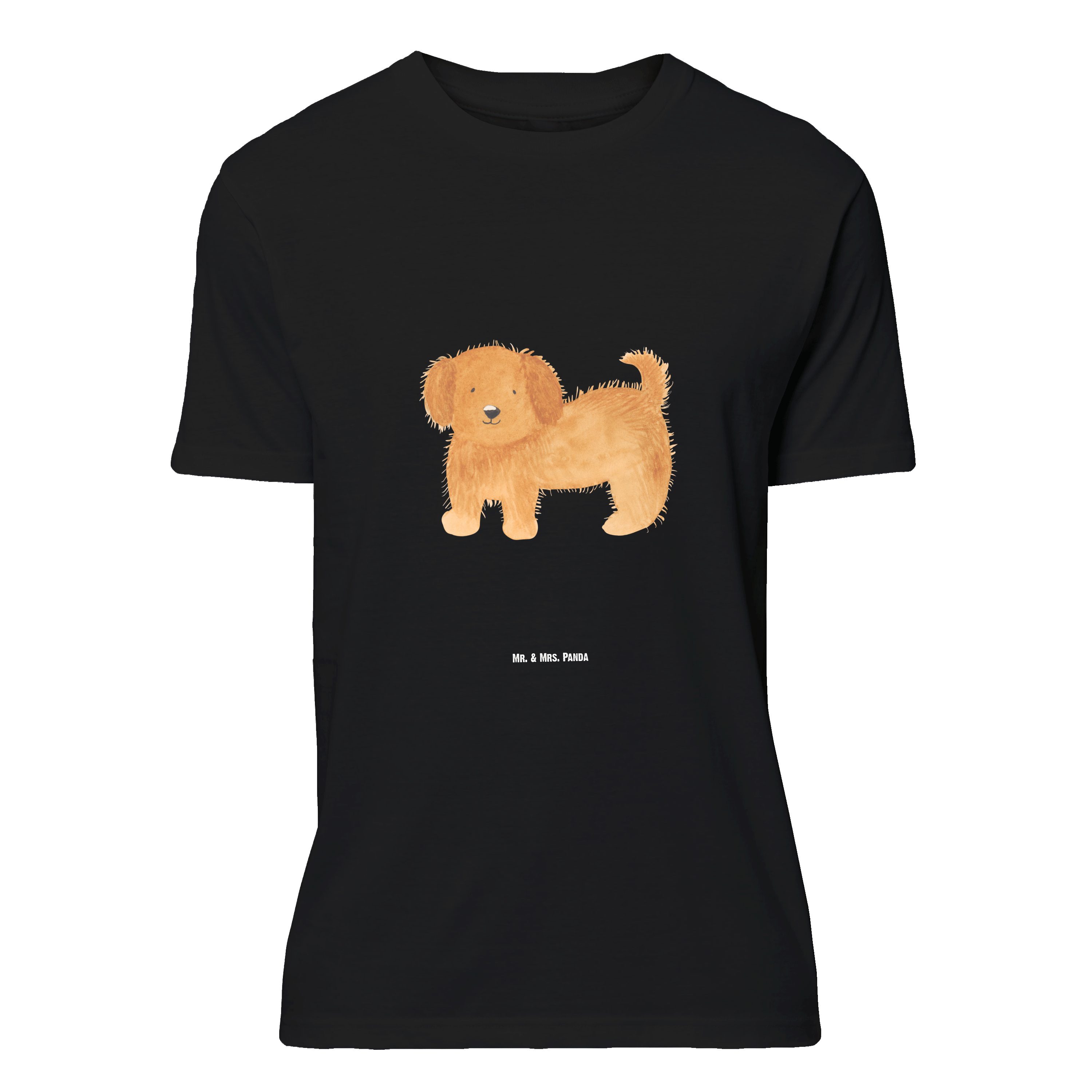 Mr. & Mrs. Panda T-Shirt Hund Flauschig - Schwarz - Geschenk, Männer, Tierliebhaber, Nachthemd (1-tlg)