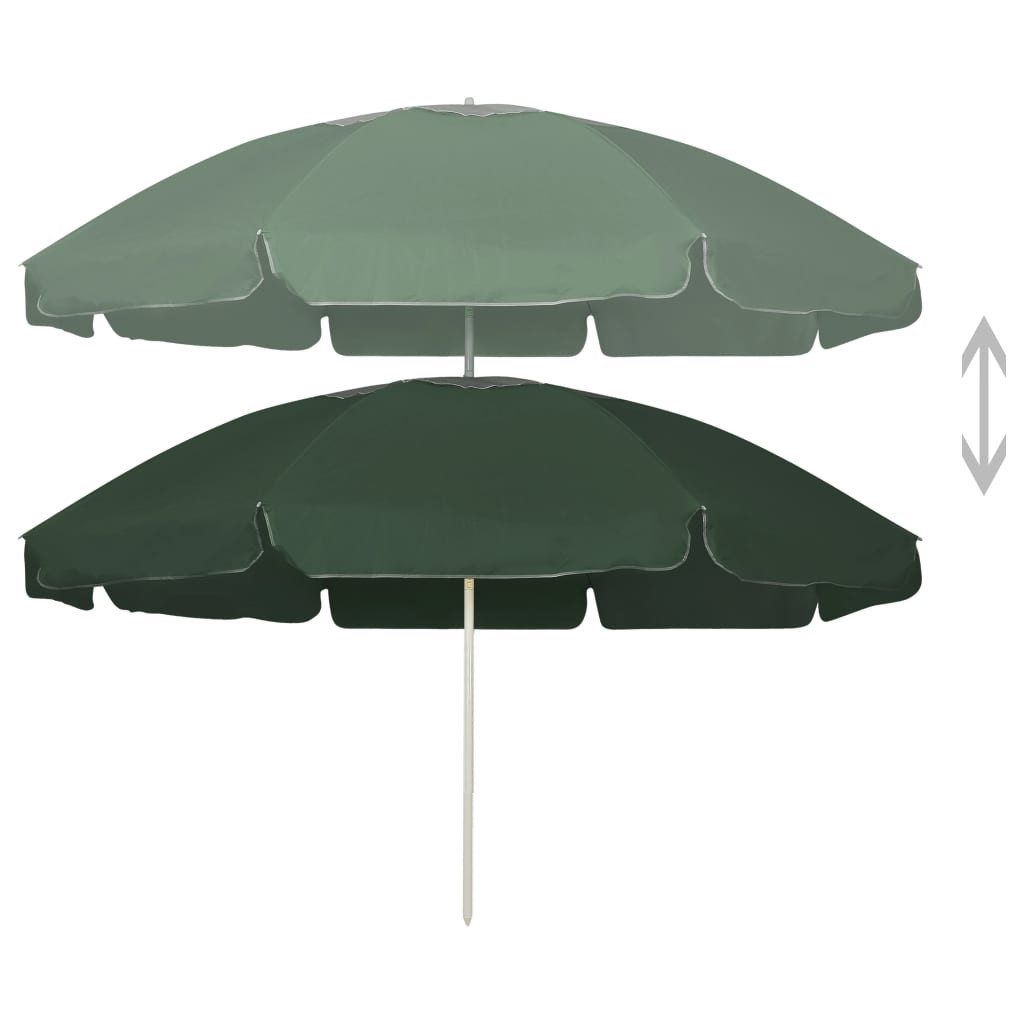 vidaXL Sonnensegel Strandschirm Grün 240 cm, günstig online kaufen