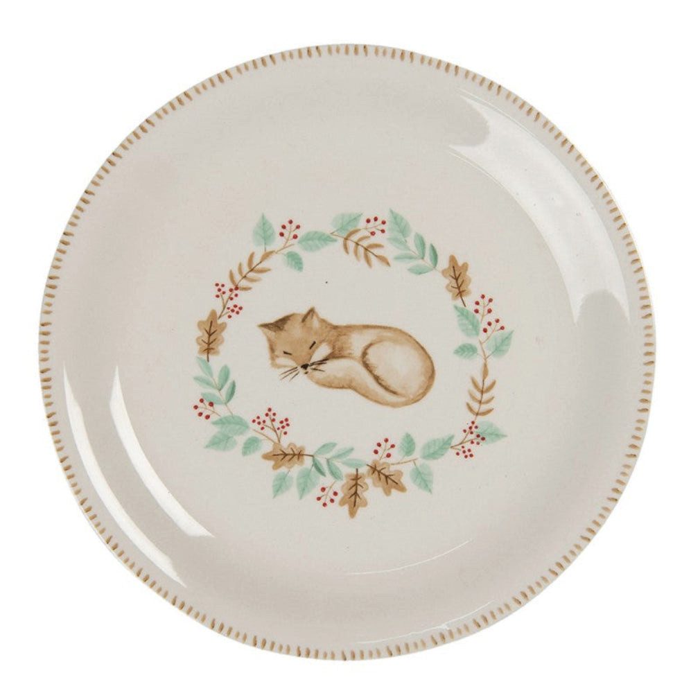 Clayre & Eef Тарелка для завтрака Тарелка для завтрака schlafender Fuchs 20 cm vintage, Тарелка для завтрака schlafender Fuchs 20 cm vintage