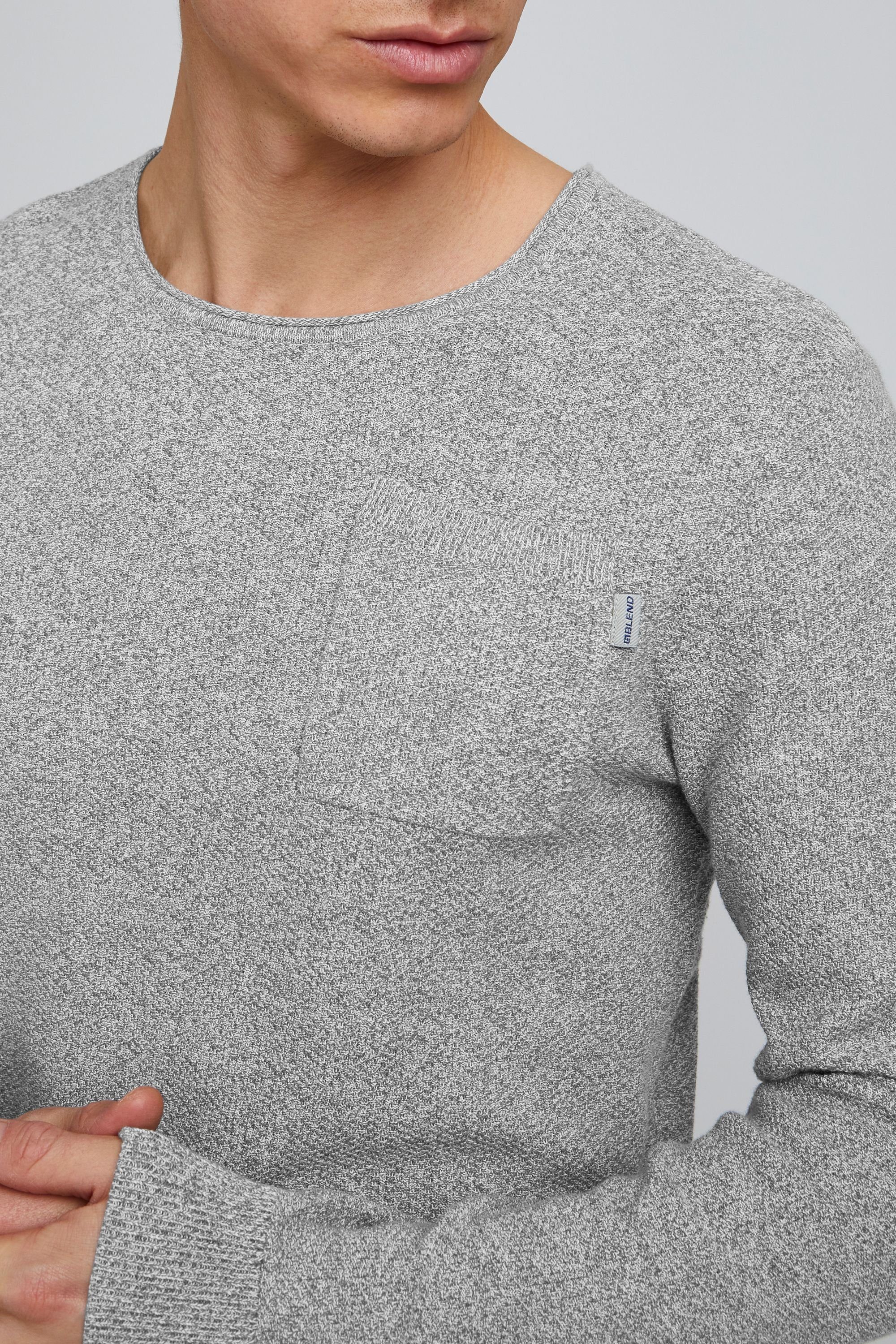 Blend Strickpullover bhpullover Stilvoller Feinstrick-Pullover mit Rundhalsausschnitt
