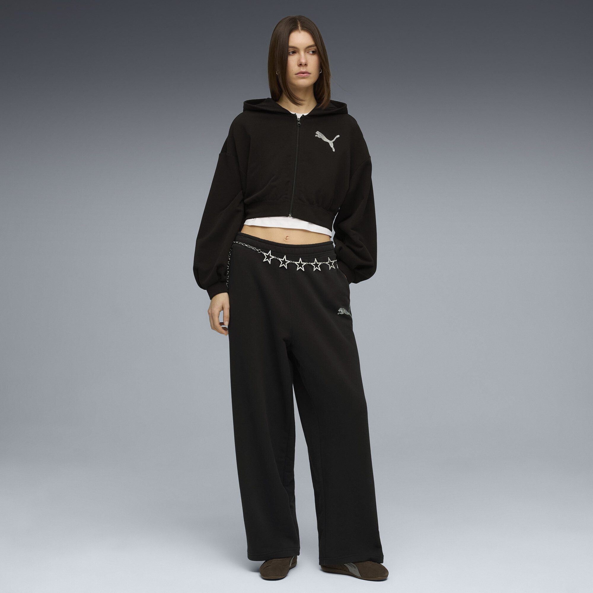 PUMA Sporthose Essentials Graphics Bedazzled Slouchy Hose Damen