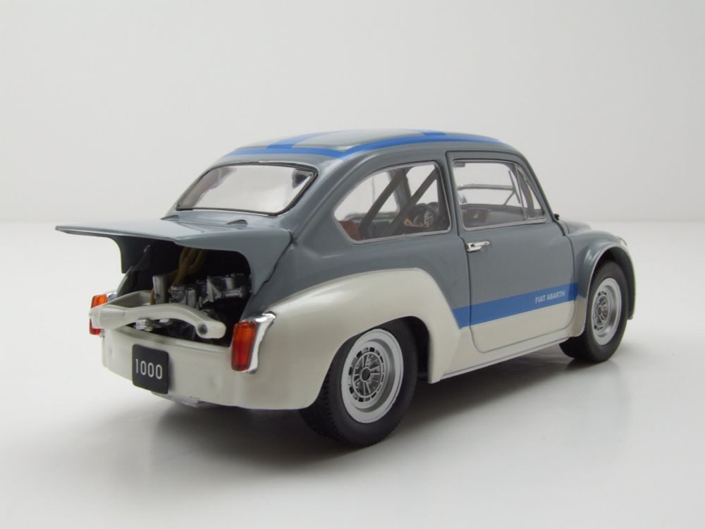 Whitebox Modellauto Fiat Abarth 1000 Gr.2 1970 grau blau, Maßstab 1:24