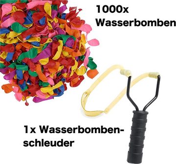 Kinderfreund® Wasserbombe Wasserbomben Set mit 1000x Wasser Ballons & 1x Schleuder, Viele bunte Farben