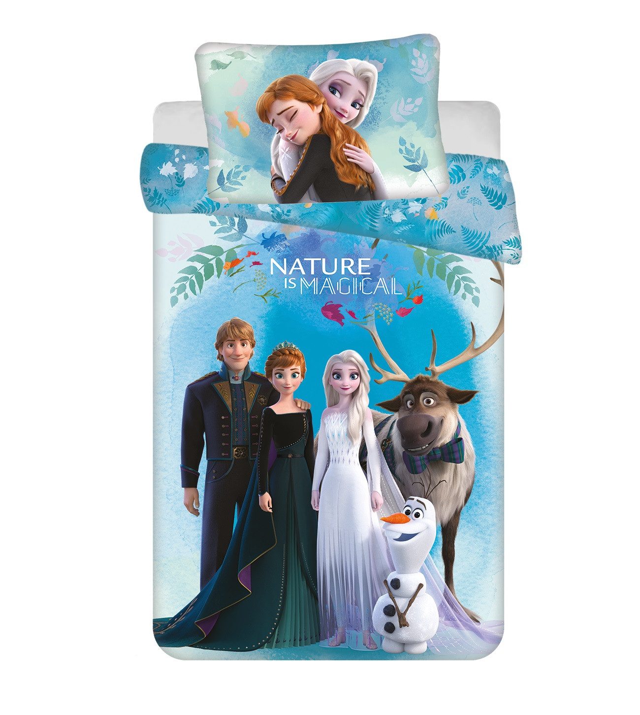 Disney Frozen Kinderbettwäsche Bettwäsche-Set – Kuschelige Kinderbettwäsche 100x135 cm & 40x60 cm