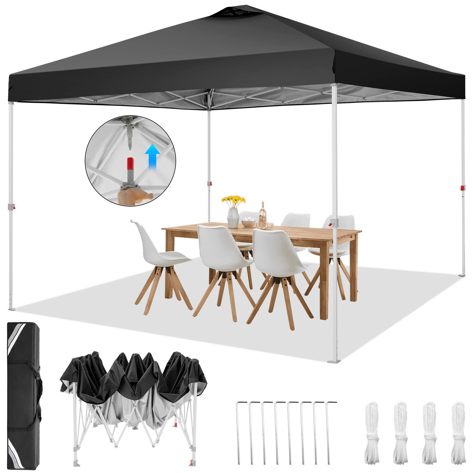 LUCKZON Pavillon,3x3m Pop-up Faltpavillion, Wasserdicht und günstig online kaufen