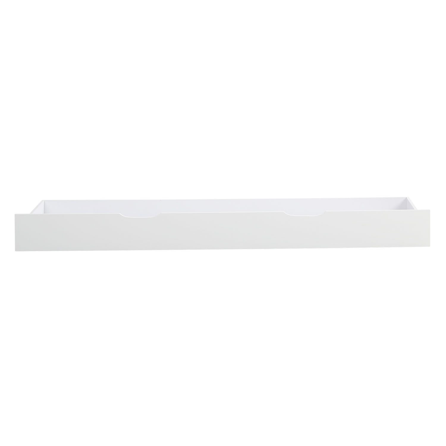 Homestyle4u Bed Drawer with Wheels 63x196 cm Wooden Bed Box Drawer White Storage