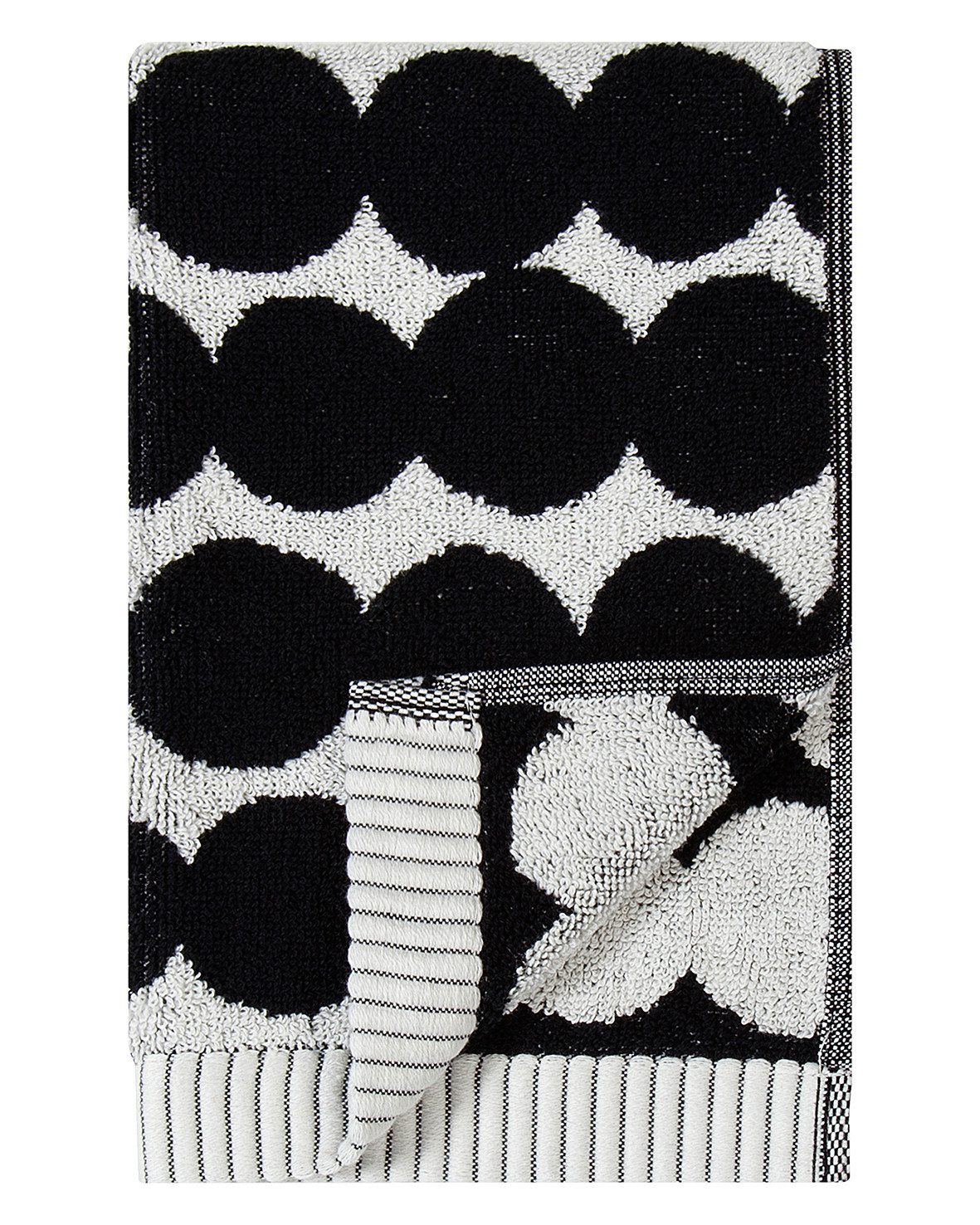 Marimekko Handtuch RÄSYMATTO Gästehandtuch, Baumwolle, schwarz/weiß - 30X50 cm, 100% Baumwolle frottee