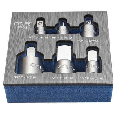 CCLIFE Steckschlüssel Steckschlüssel Adapter Einsatz Nuss Stecknuss 1/4 3/8 1/2 auf 3/4 Zoll