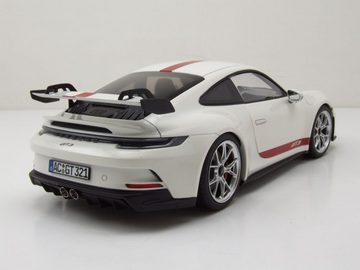 Norev Modellauto Porsche 911 GT3 2021 weiß Modellauto 1:18 Norev, Maßstab 1:18