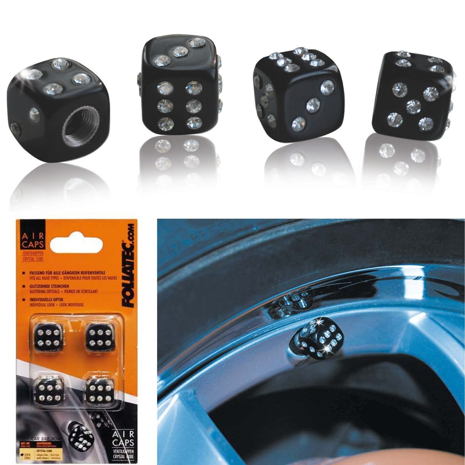 FOLIATEC Аксессуары для домаsfolie Ventilkappen CUBE 4er Set