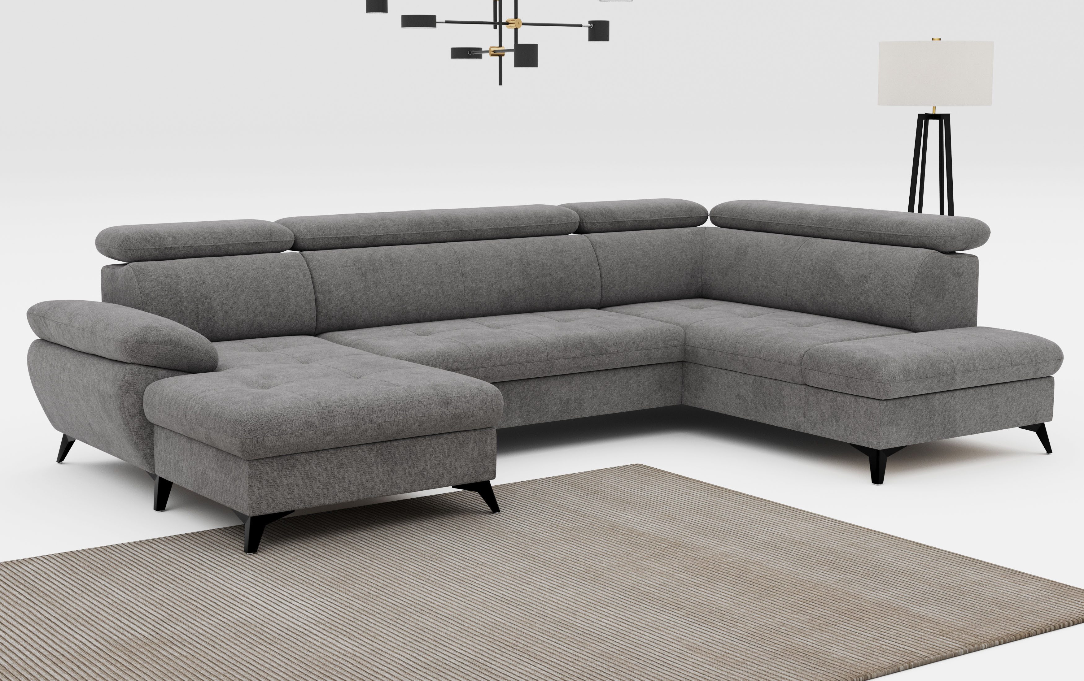 COTTA Wohnlandschaft Hudson U-Form, mit Kopfteilverstellung, günstig online kaufen