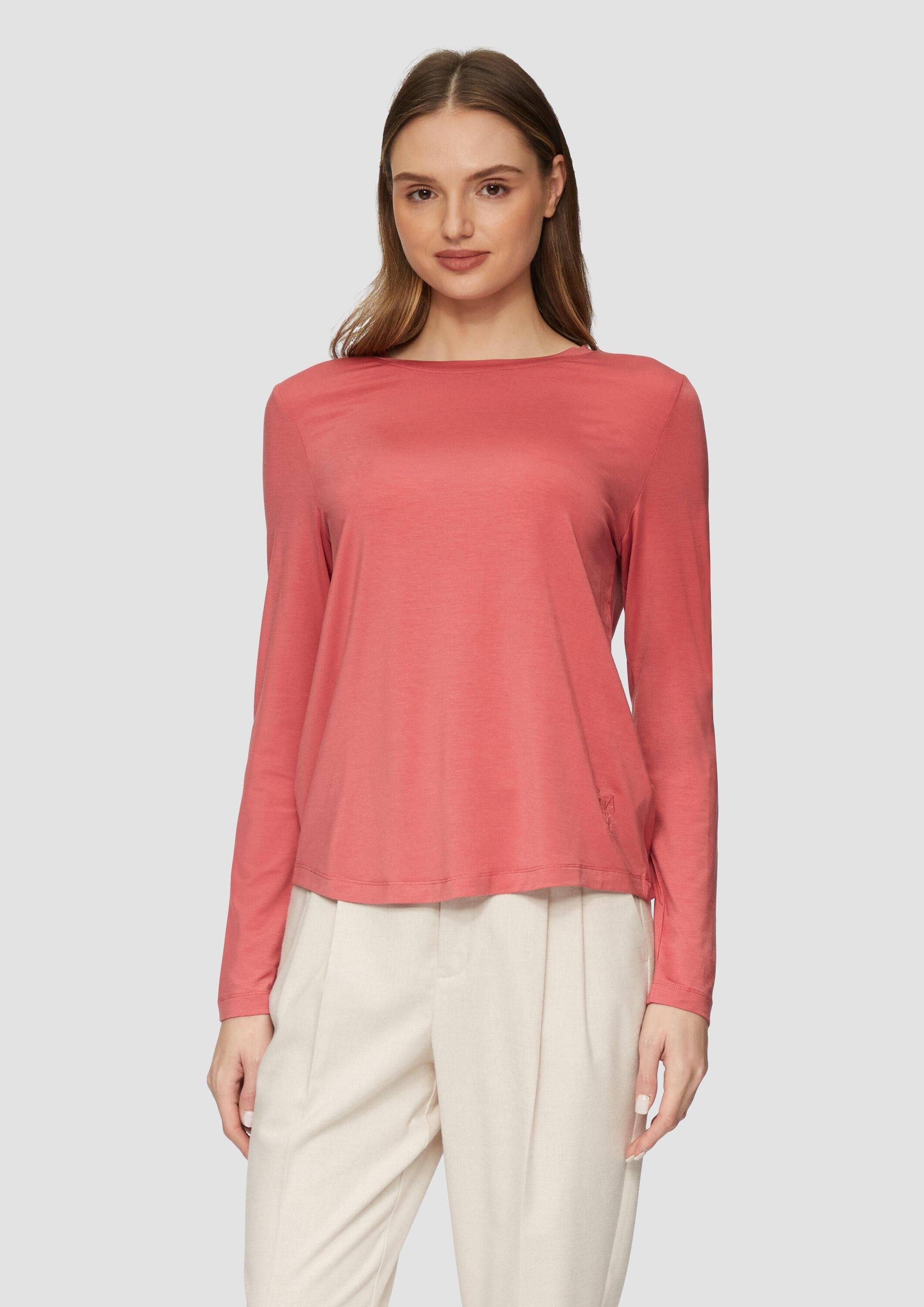 s.Oliver Langarmshirt T-Shirt Longsleeve aus Lyocellmix günstig online kaufen