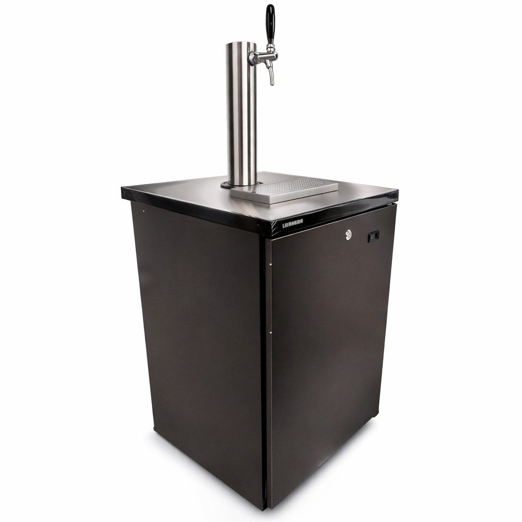 GASTROBEDARF WESTERBARKEY Bierzapfanlage Bierbar Premium kompl. für max 50 Liter Fass mit Liebherr Kühlschrank