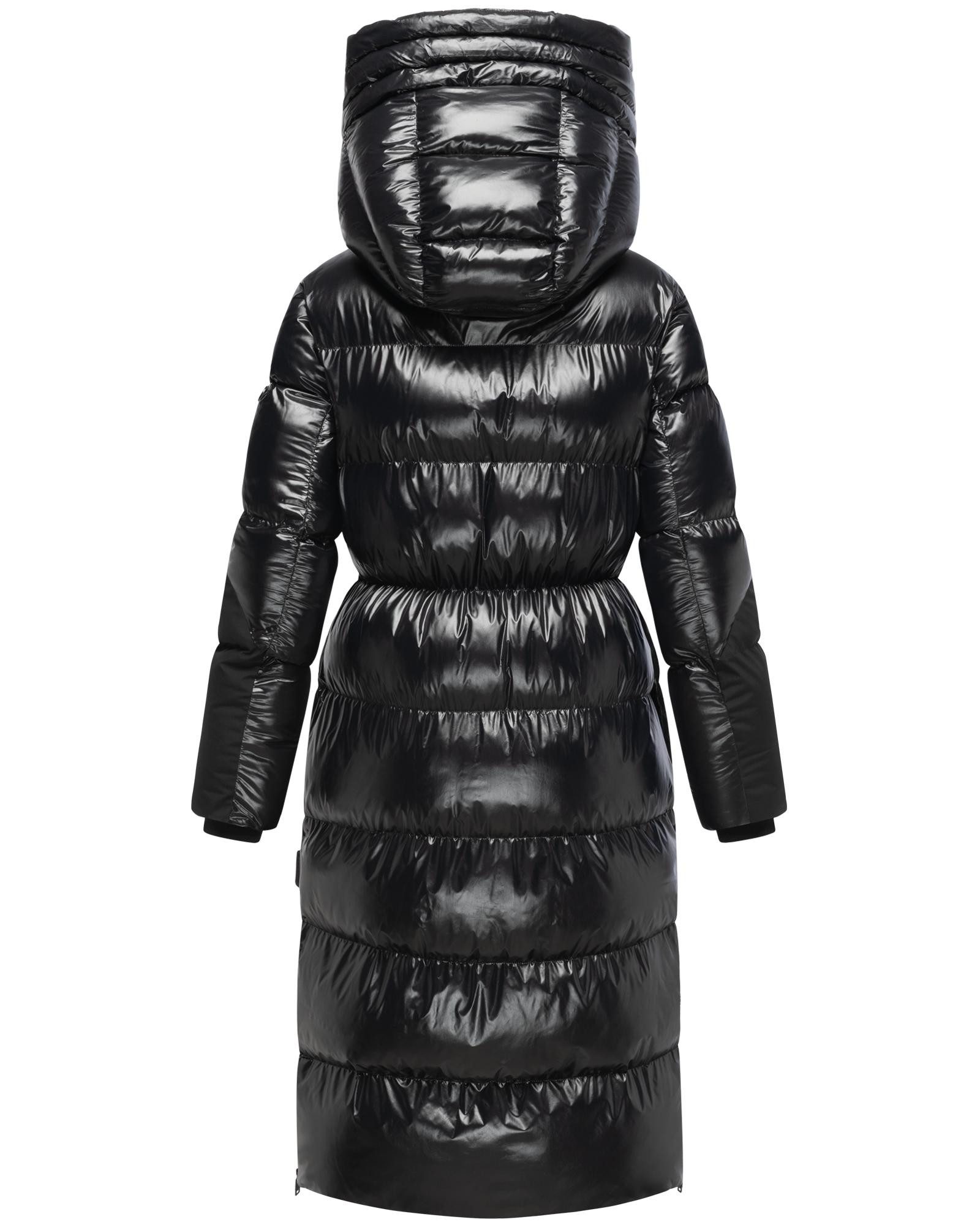 Navahoo Steppmantel Knusperherz 14 Langer gesteppter Damen Wintermantel mit Materialmix