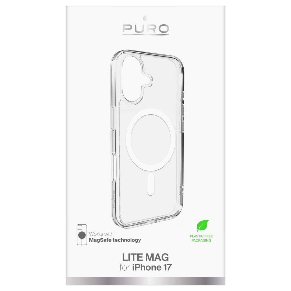 Puro Handyhülle Cover Apple iPhone 17 Transparent, Weiß MagSafe kompatibel, MagSafe kompatibel
