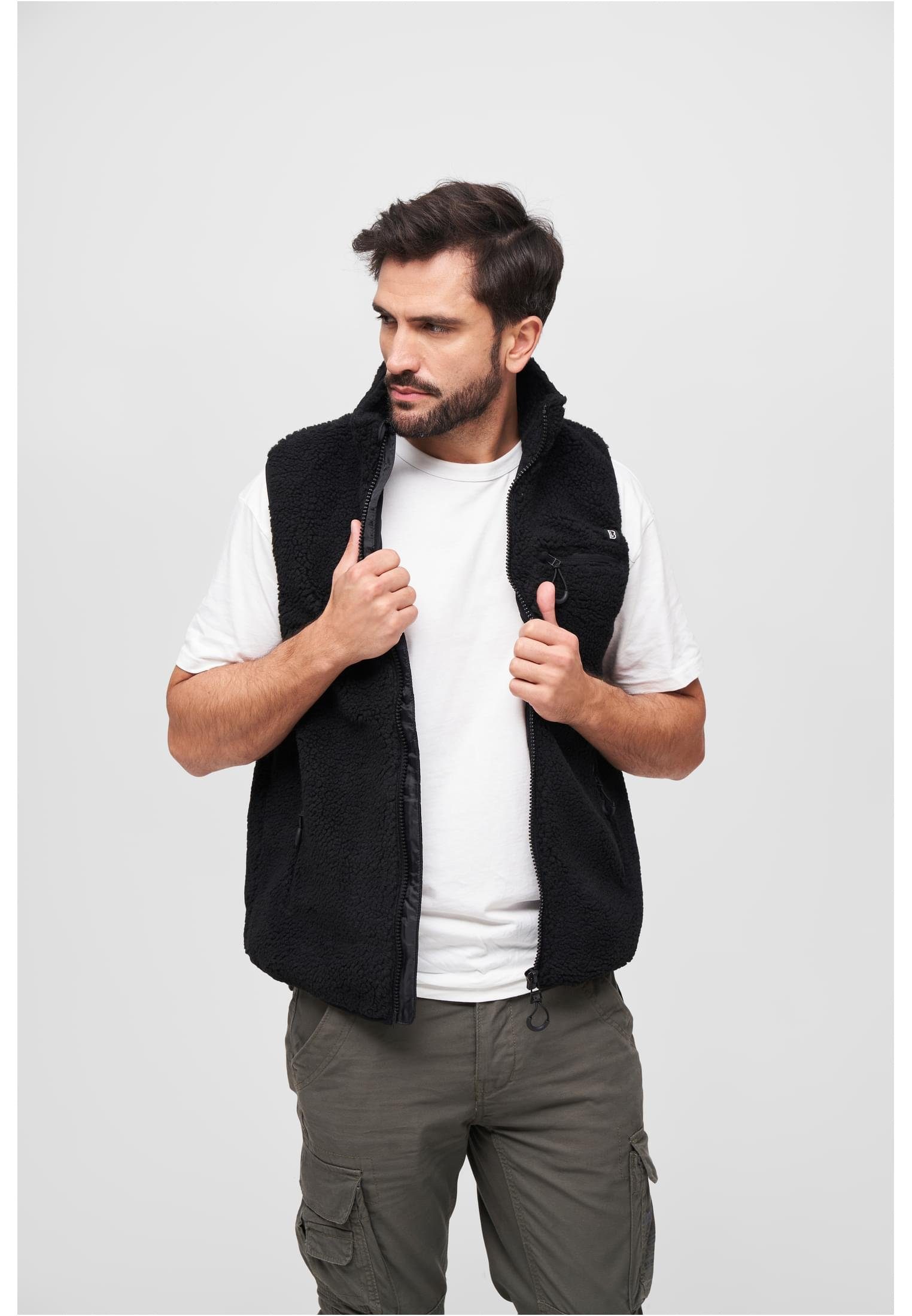 Brandit Jerseyweste Herren Teddyfleece Vest Men (1-tlg) black