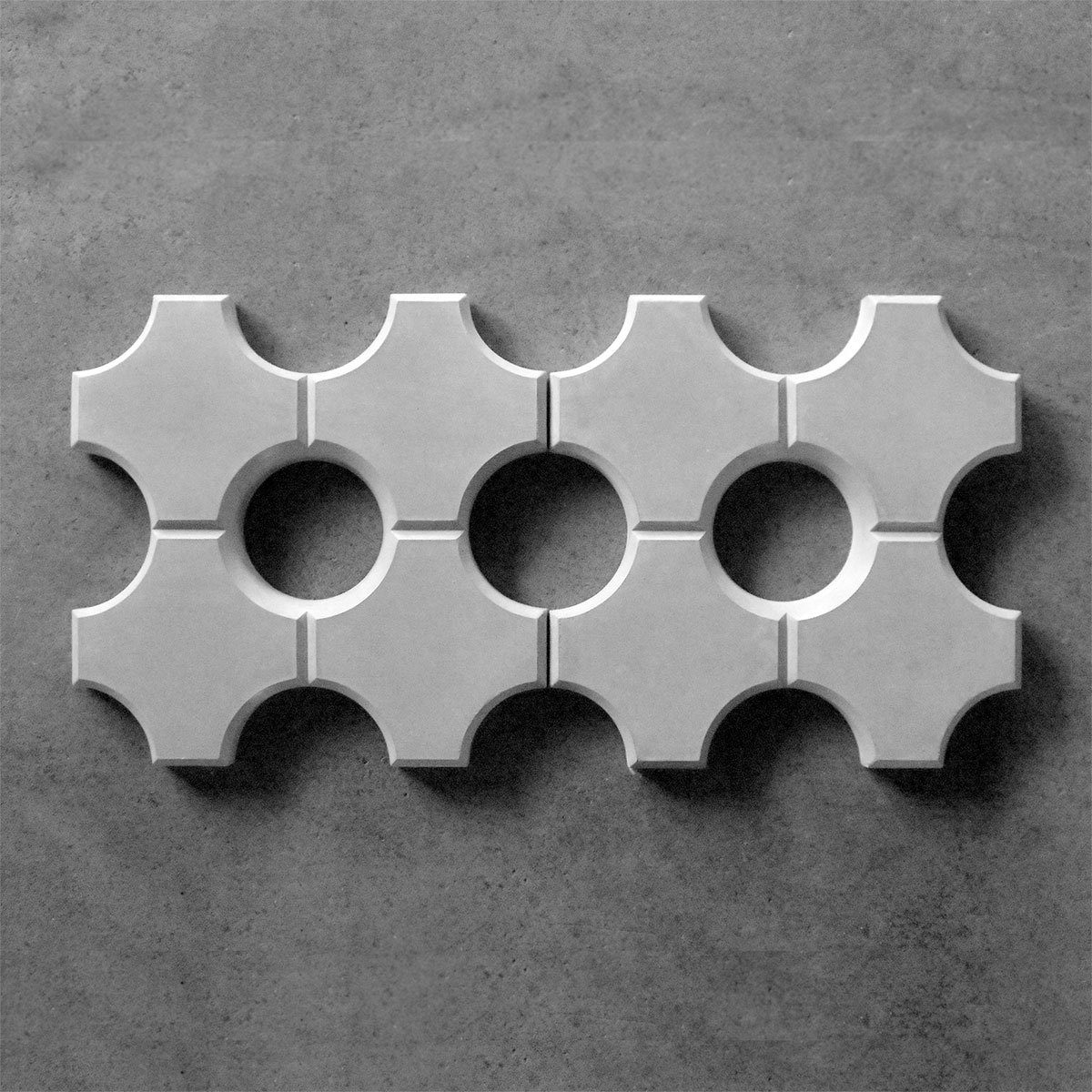 @tec Leichtbeton-Bauplatte Rasengitterelement, Form für Rasensteine, Betonform, Schalungsform, Gießform, Plastikformen, für Beton