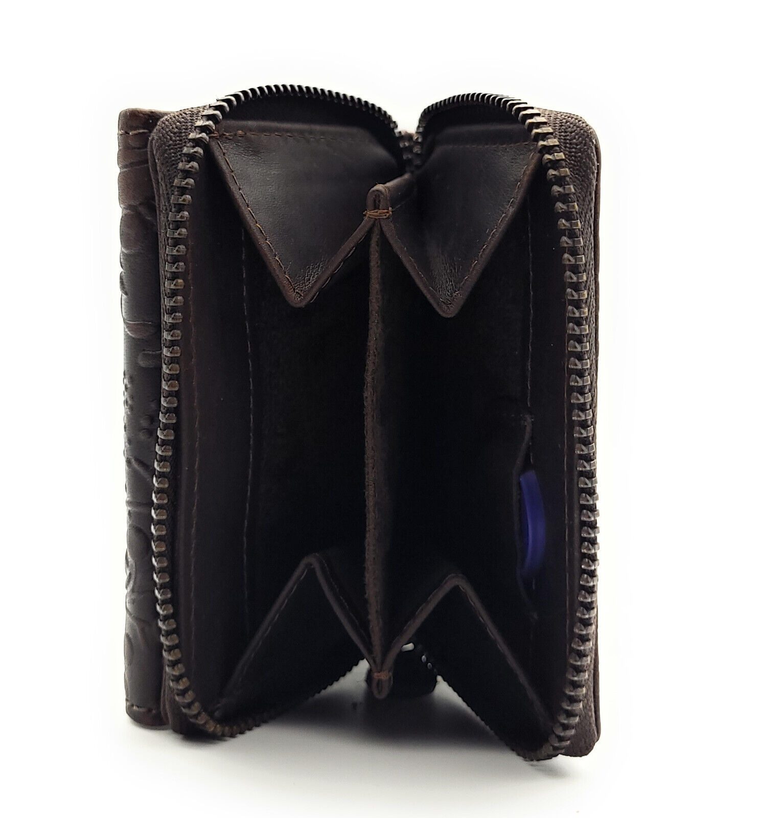 Hill Burry Mini Geldbörse kleines echt Leder Damen Portemonnaie mit RFID Schutz, Damen Geldbeutel für Urlaub, Reise, Alltag, dunkelbraun