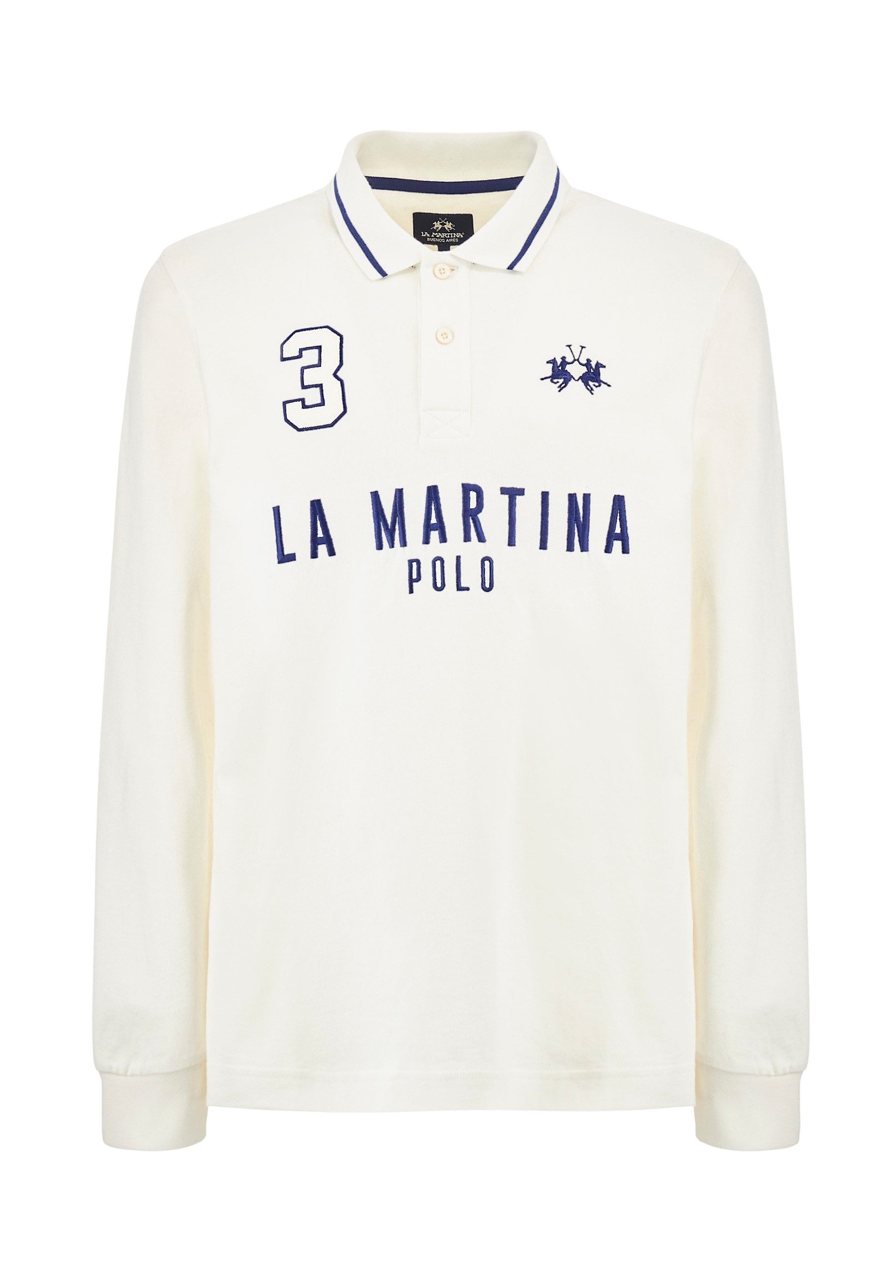 La Martina Poloshirt Poloshirt Langarmshirt mit Polokragen (1-tlg., 1)