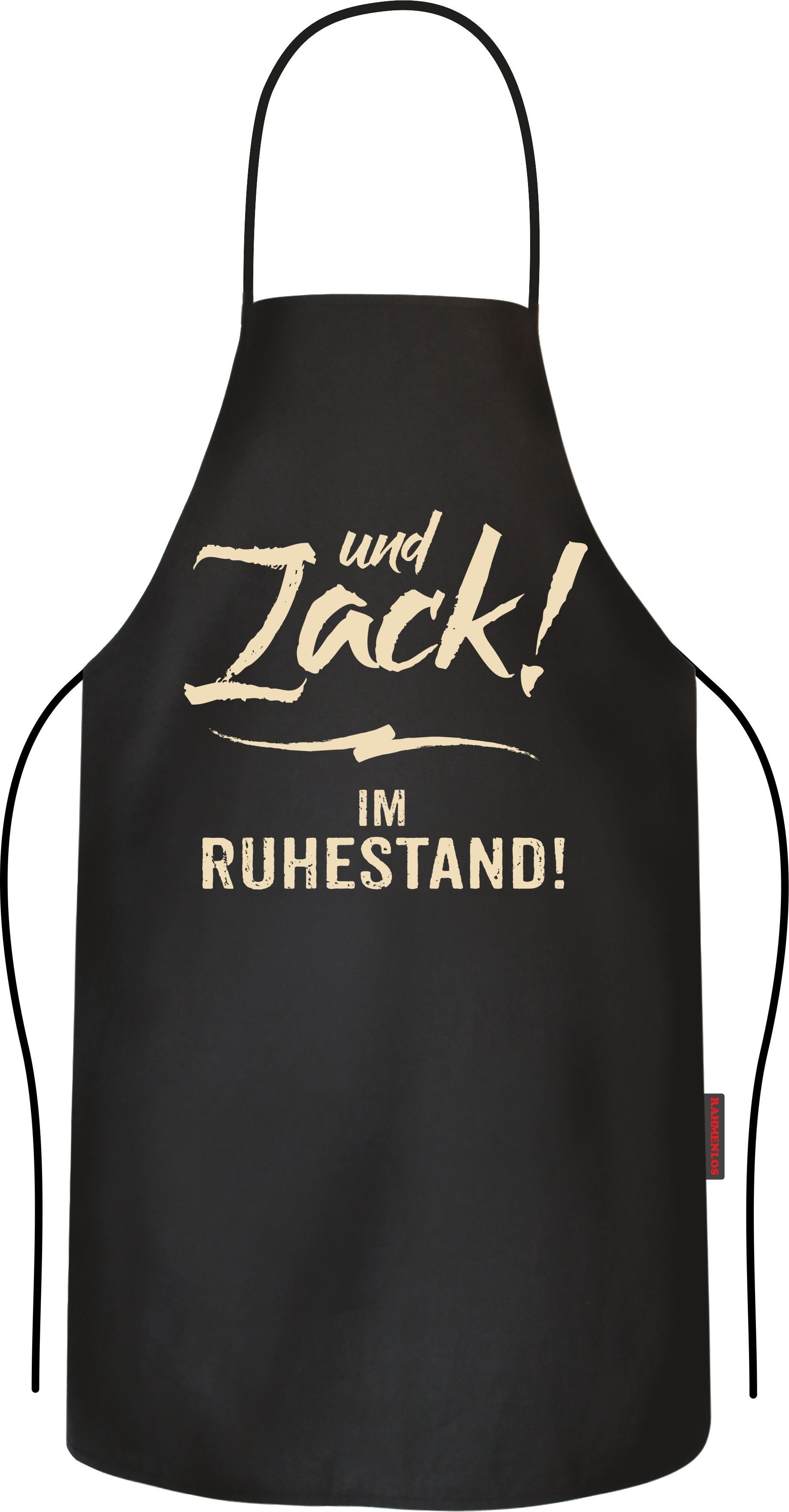 Grillschürze Kochschürze Küchenschürze als Geschenk zum Ruhestand - Zack!