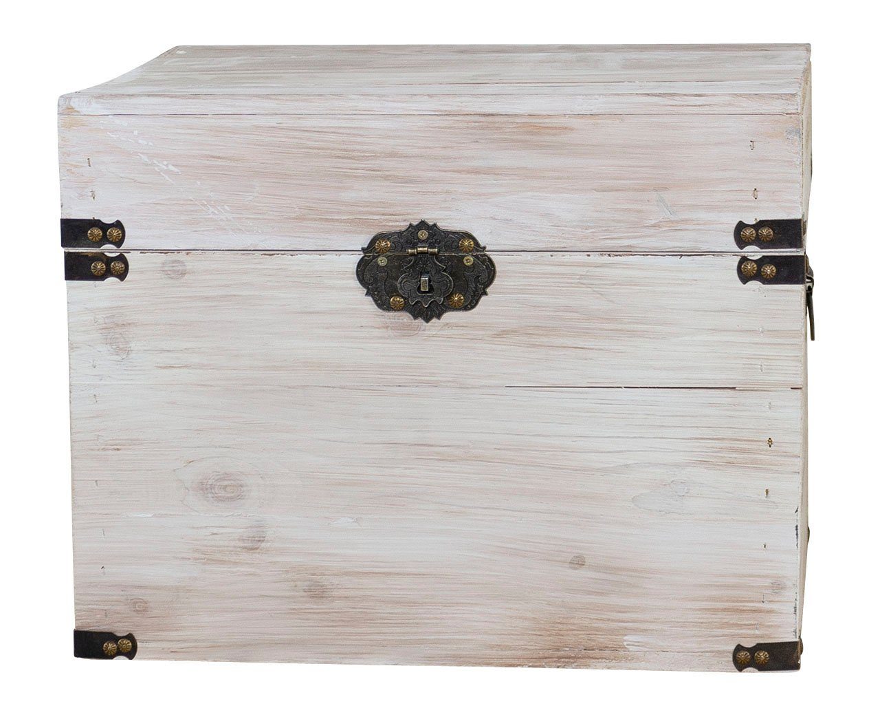 Kistenkolli Altes Land Allzweckkiste Holztruhe Elsa Shabby weiss (Spar-Set, 1er Set)