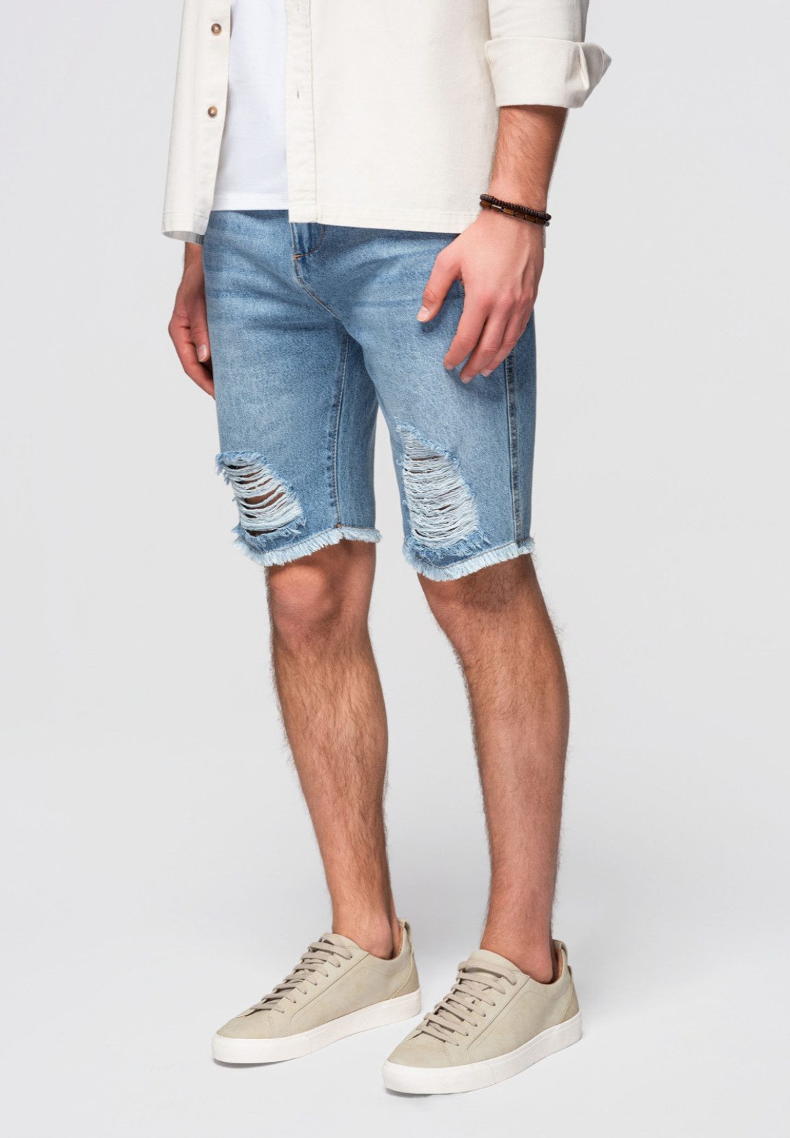 OMBRE Jeansshorts Denim-Shorts für Männer mit Rissen und Löchern