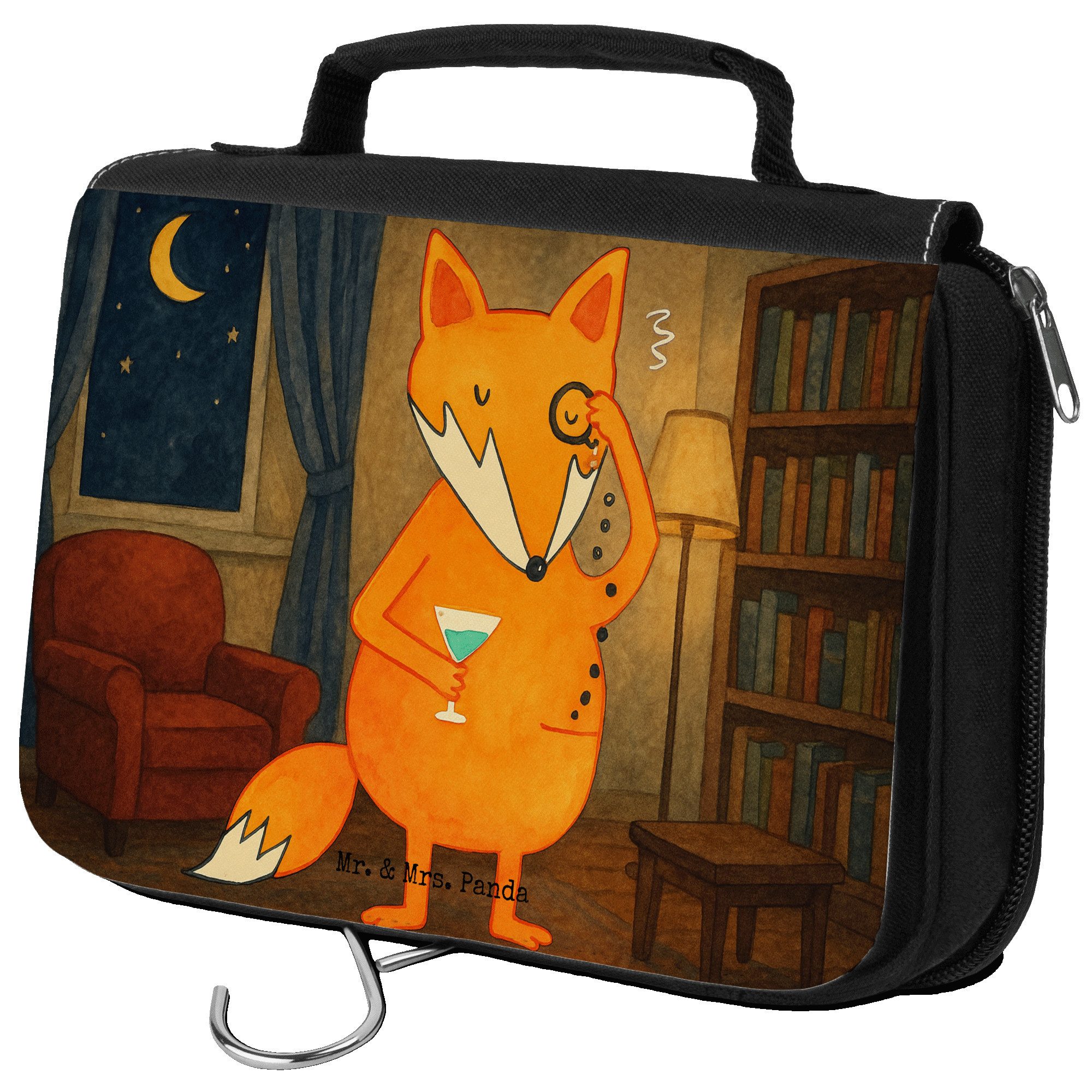 Kulturbeutel Fuchs Lord Design, Kulturtasche, Weiß, Kulturbeutel, Cocktail, Spruch