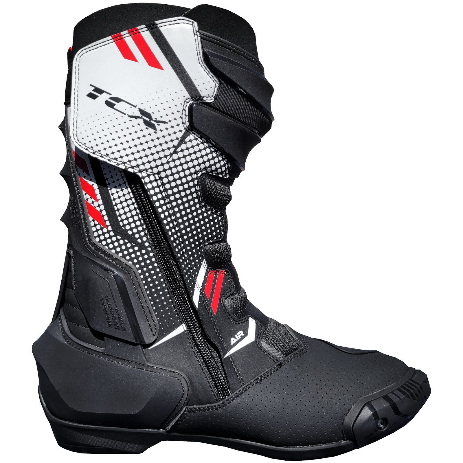 TCX TCX S-TR1 Air Motorradstiefel Herren schwarz / weiss / rot Motorradstiefel (Packung, Antistatische und Öl- und Benzinfeste Sohle) motorradstiefel für herren