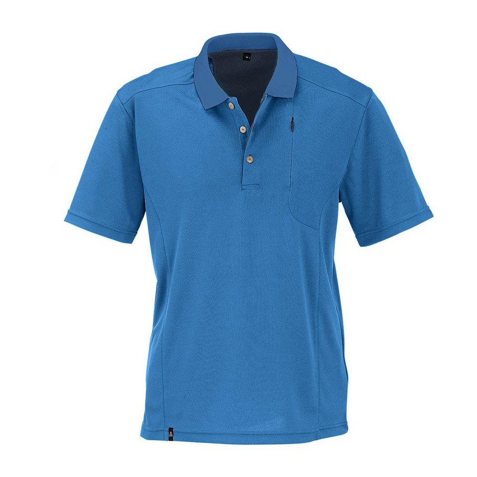 Maul T-Shirt Maul - Gaigerkopf - Herren Funktions Polo-Shirt - blau melange