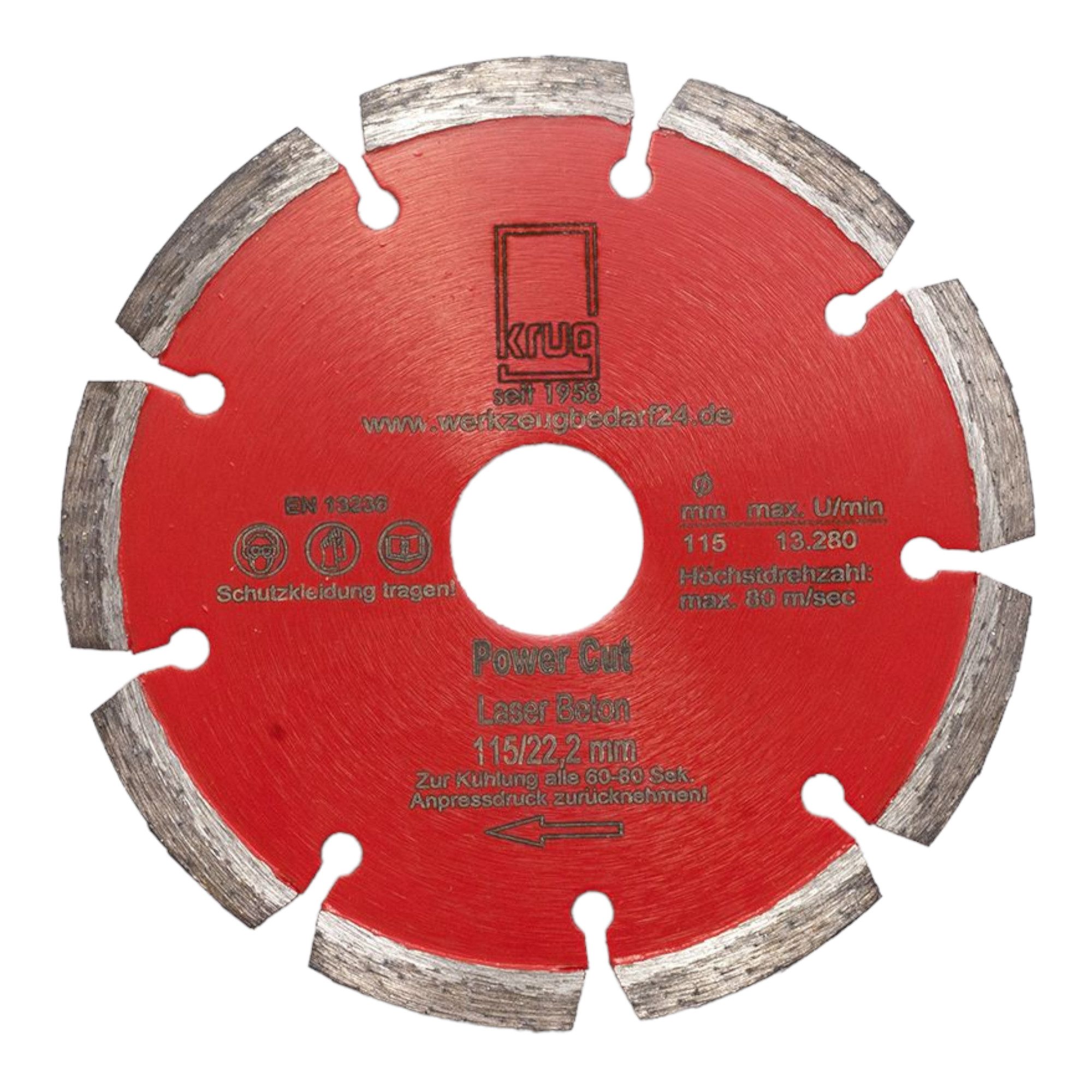 Trennscheiben Diamantscheibe Power Cut 115 mm für Beton Granit Klinker Stein