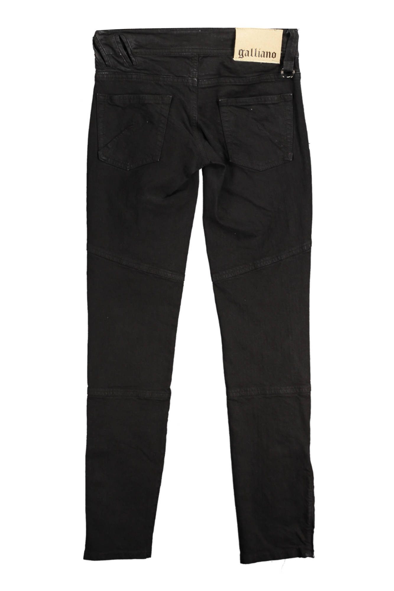 John Galliano 5-Pocket-Hose Elegante Schwarze Damenhose mit Schmalem Bein und 4 Taschen