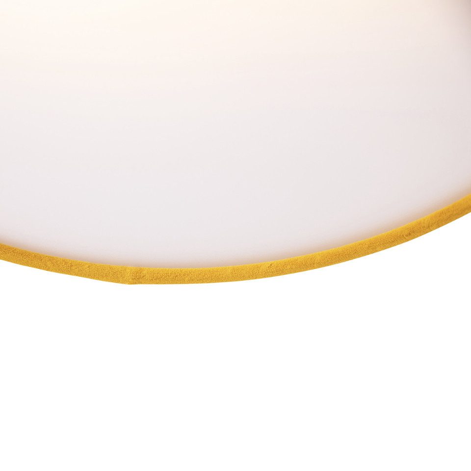 Qazqa Deckenleuchte Drum, ohne Leuchtmittel, E27, Gelb, Modern, Textil, 2-f günstig online kaufen