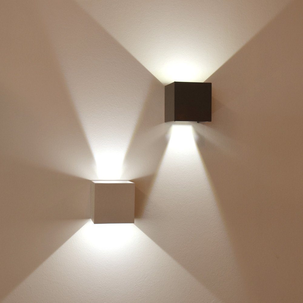 s.luce Wandleuchte LED Weiß, Ixa High Power Warmweiß Wandlampe IP20
