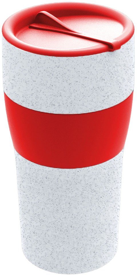 KOZIOL Thermobecher AROMA TO GO XL, Kunststoff, spülmaschinengeeignet, melaminfrei, 700 ml, Made in Germany organic red