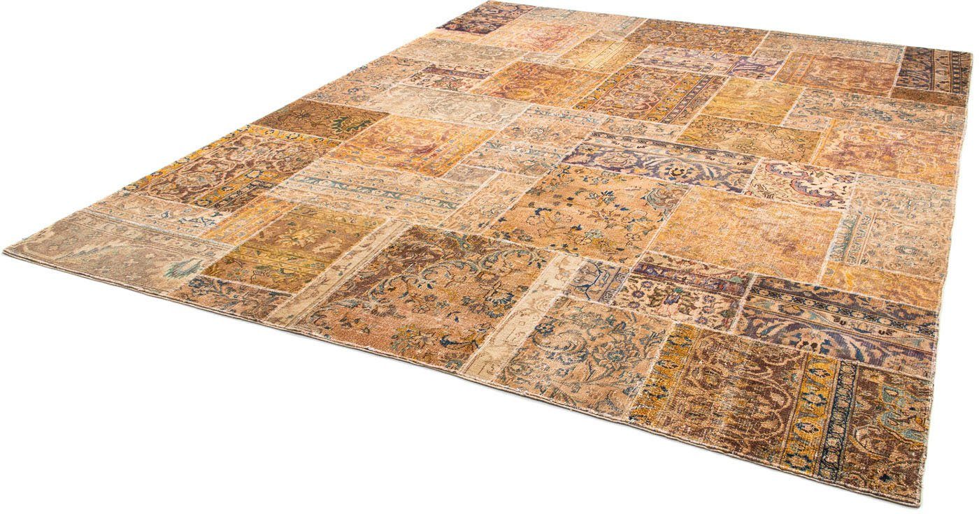 Teppich Patchwork - 301 x 241 cm - mehrfarbig, morgenland, rechteckig, Höhe: 7 mm, Wohnzimmer, Handgeknüpft, Einzelstück mit Zertifikat