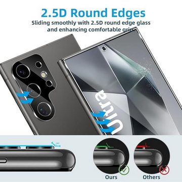 SmartUP 2X 3D Schutzglas für Samsung Galaxy S24 Ultra (Display + Kamera) 9H, Displayschutzglas, Displayschutzglas