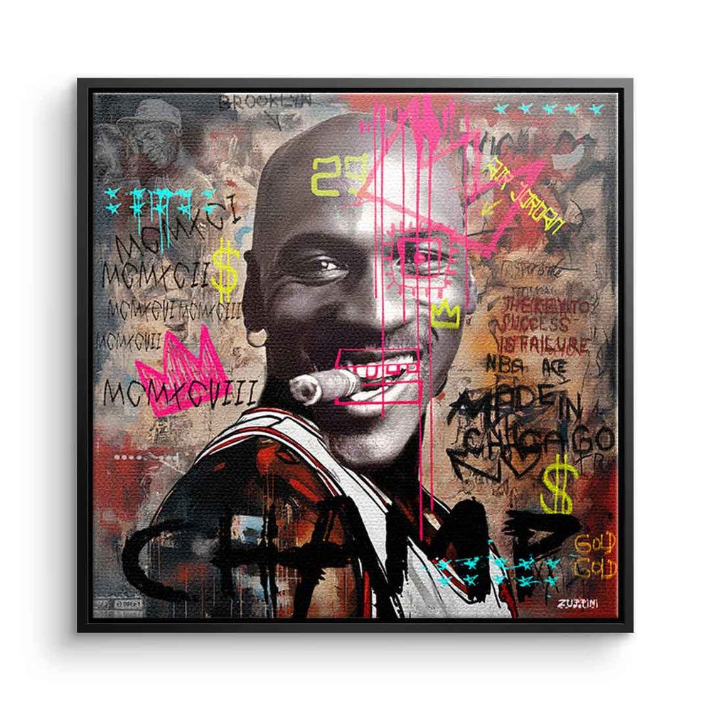 DOTCOMCANVAS® Leinwandbild Jordan, Leinwandbild Jordan Pop Art Wandbild Kunstdruck