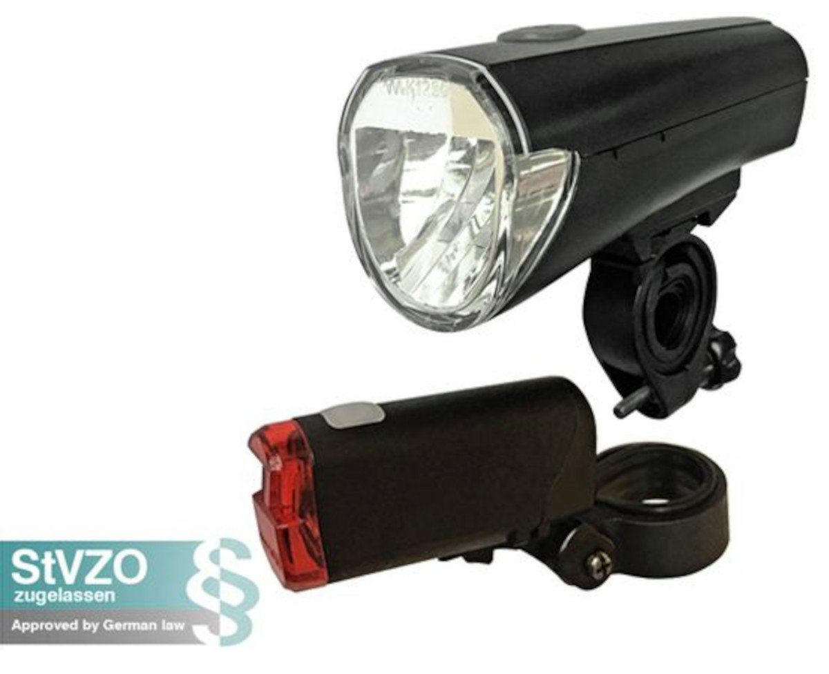Arcas Fahrradbeleuchtung LED Fahrradbeleuchtung Fahrradlicht inkl.Batterien STVZO zugelassen