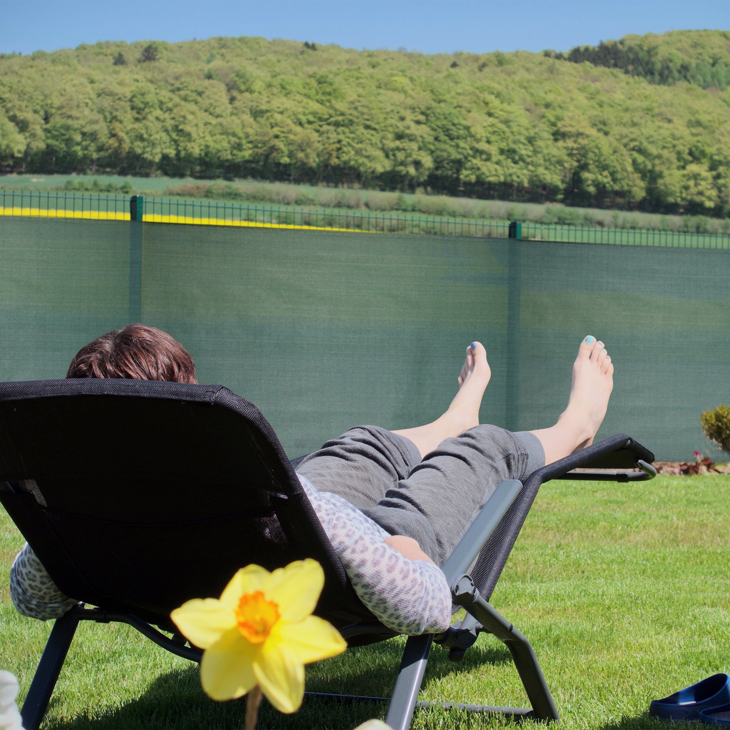 relaxdays Blende Zaunblende grün 1,5m, 1,5 x 6 Meter günstig online kaufen