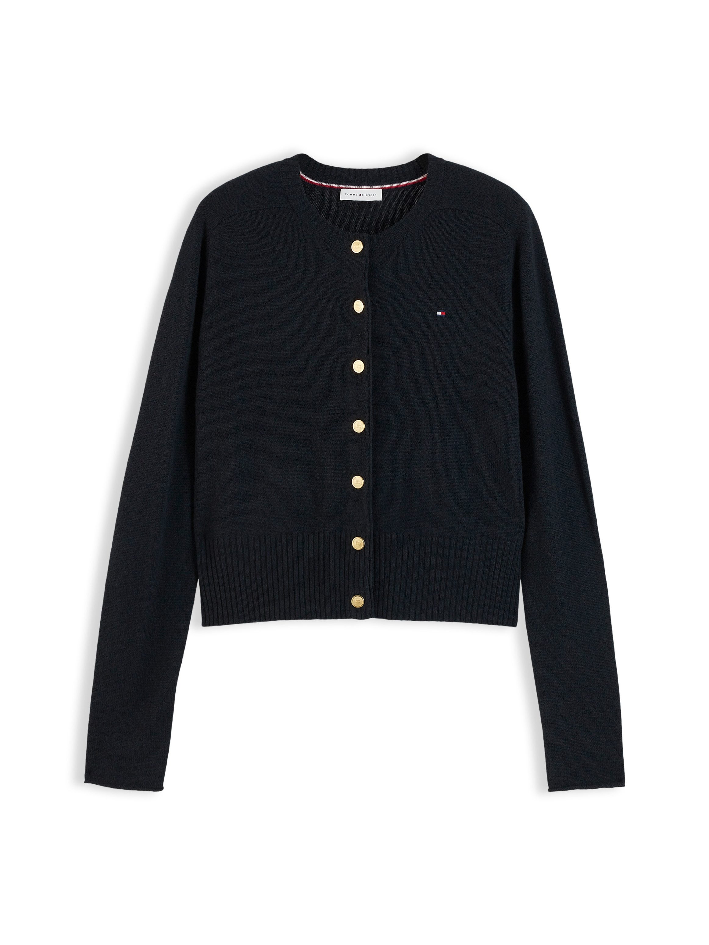 Tommy Hilfiger Strickjacke SOFT WOOL JERSEY SLIM CARDI aus reiner Wolle, slim fit – Bild 5 von 5